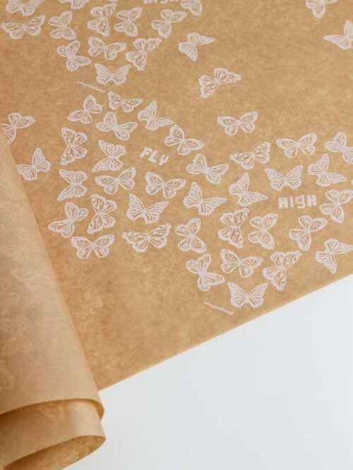 Dovanos pakavimo popierius, dovanu popierius su drugeliais